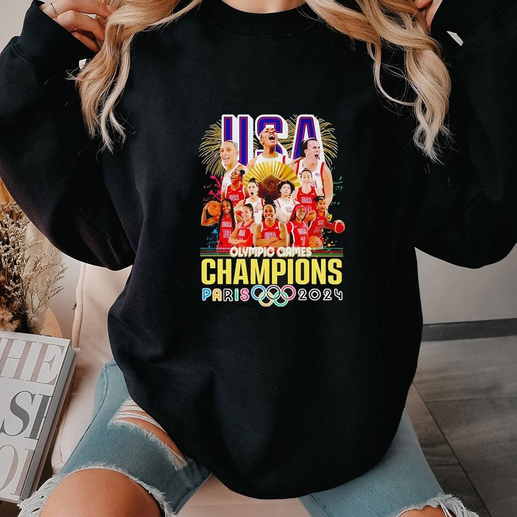 Usa Womans Basketball Team Olympic Games Paris 2024 Champions Shirt