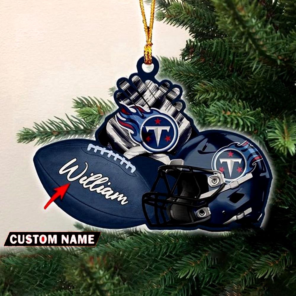 Tennessee Titans Christmas Tree Nfl Helmet Christmas Ornament Custom Name Decoration