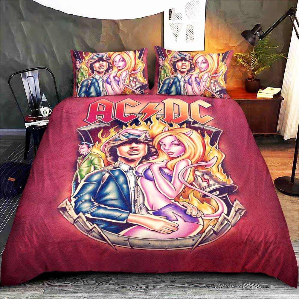 Ac Dc Cosplay Duvet Cover And Pillow Case Bedding Set