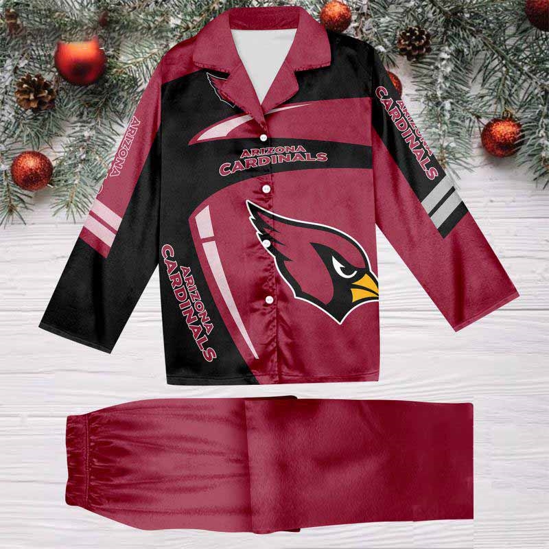 Arizona Cardinals Special Football Team Nfl Holiday Winter Satin Pajamas Set