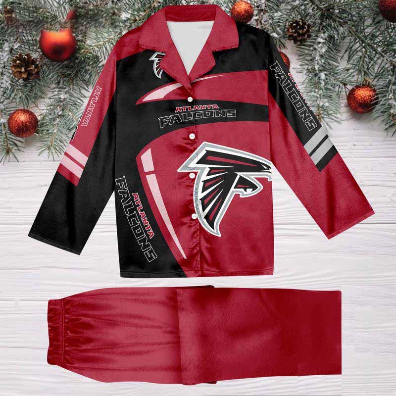 Atlanta Falcons Special Football Team Nfl Holiday Winter Satin Pajamas Set