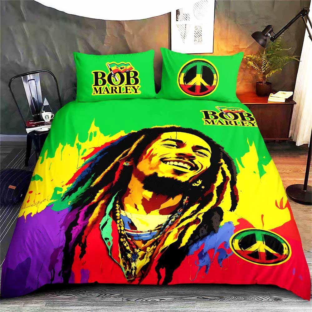 Bob Marley Duvet Cover And Pillow Case Bedding Set