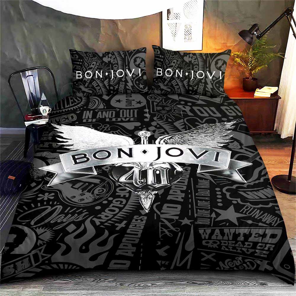 Bon Jovi Duvet Cover And Pillow Case Bedding Set