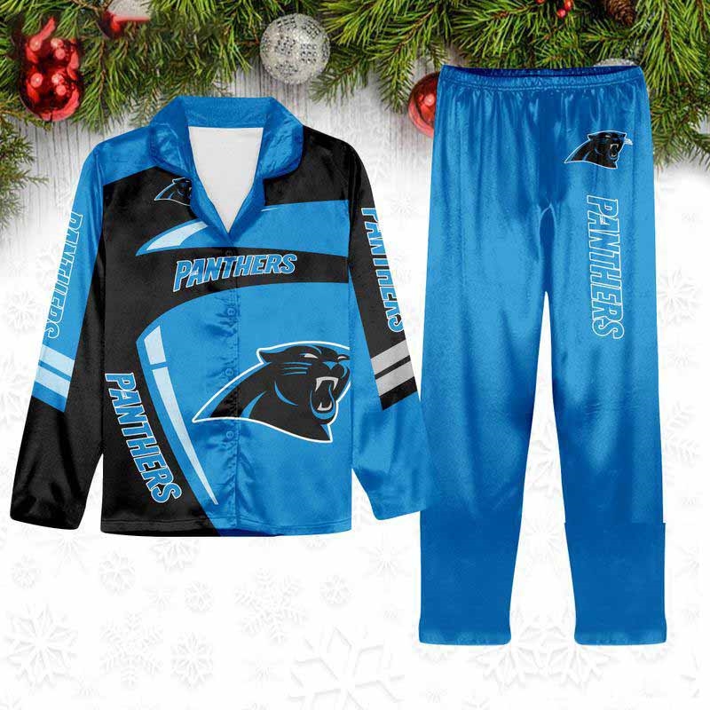 Carolina Panthers Special Football Team Nfl Holiday Winter Satin Pajamas Set