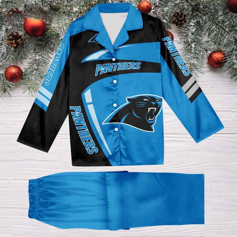 Carolina Panthers Special Football Team Nfl Holiday Winter Satin Pajamas Set