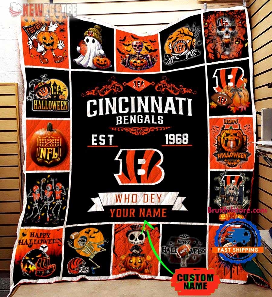 Cleveland Browns Football Skeleton Pumpkin Skull Halloween Quilt Fleece Blanket