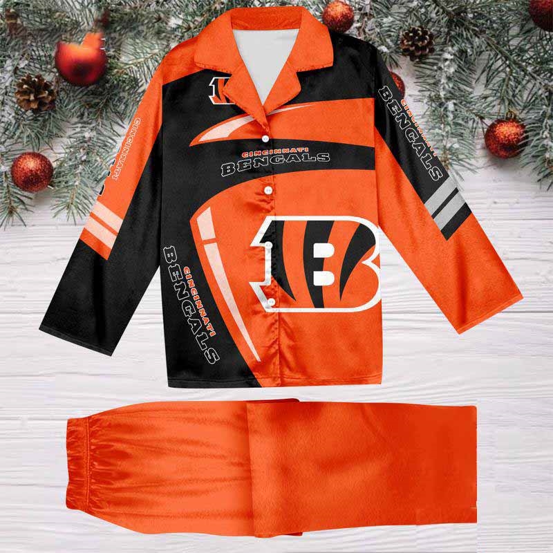 Chicago Bears Special Football Team Nfl Holiday Winter Satin Pajamas Set