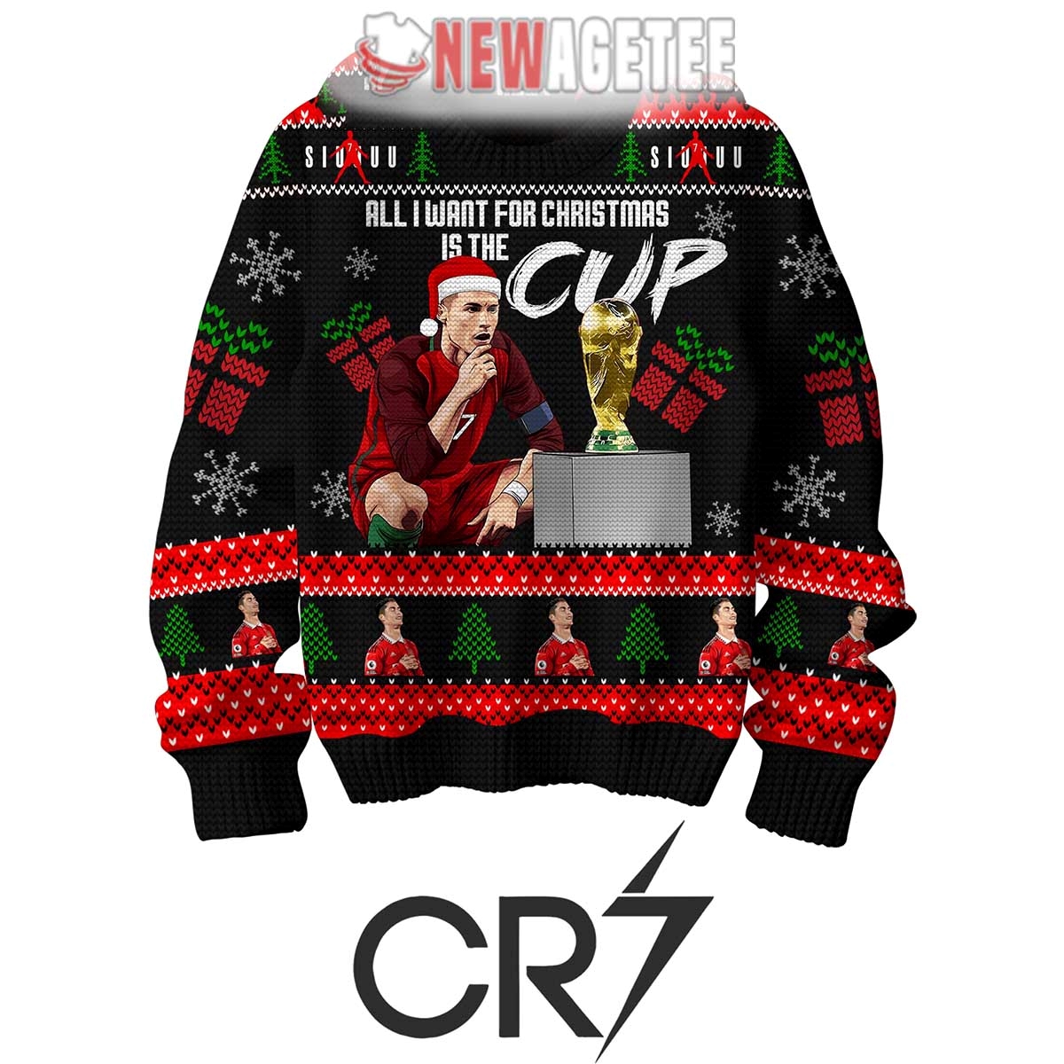 Cristiano Ronaldo Cr7 Portugal Football Ugly Christmas Sweater