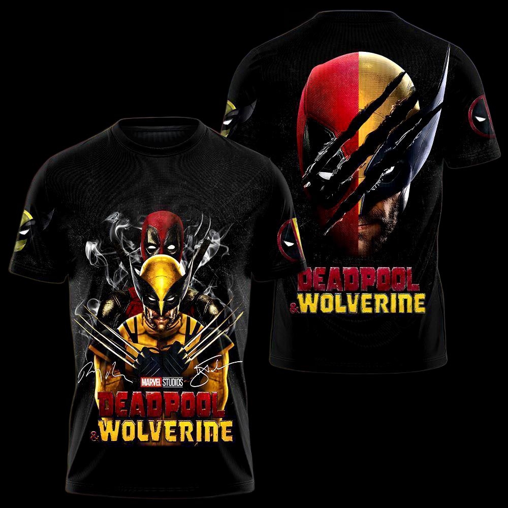 Deadpool And Wolverine Come Together Aop T-shirt