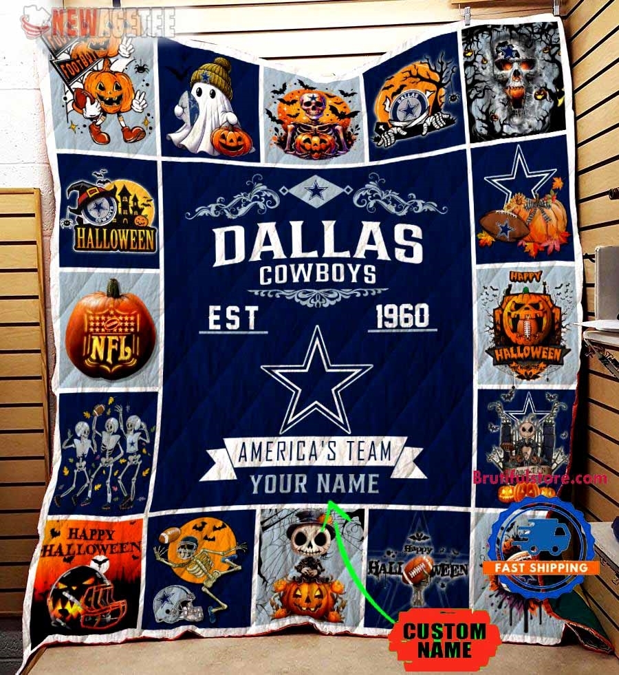 Cleveland Browns Football Skeleton Pumpkin Skull Halloween Quilt Fleece Blanket