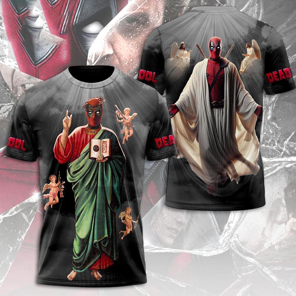 Deadpool And Wolverine Come Together Aop T-shirt