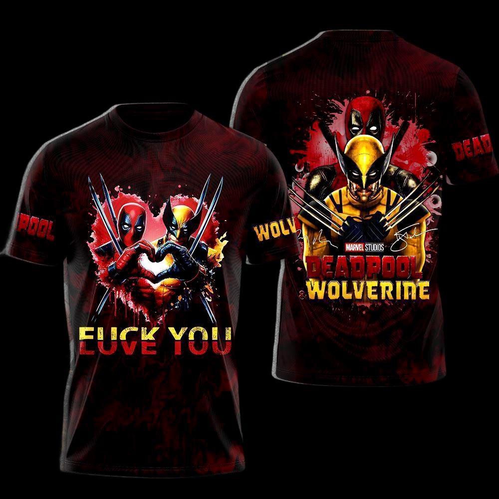 Deadpool X Wolverine Aop Signature T-shirt