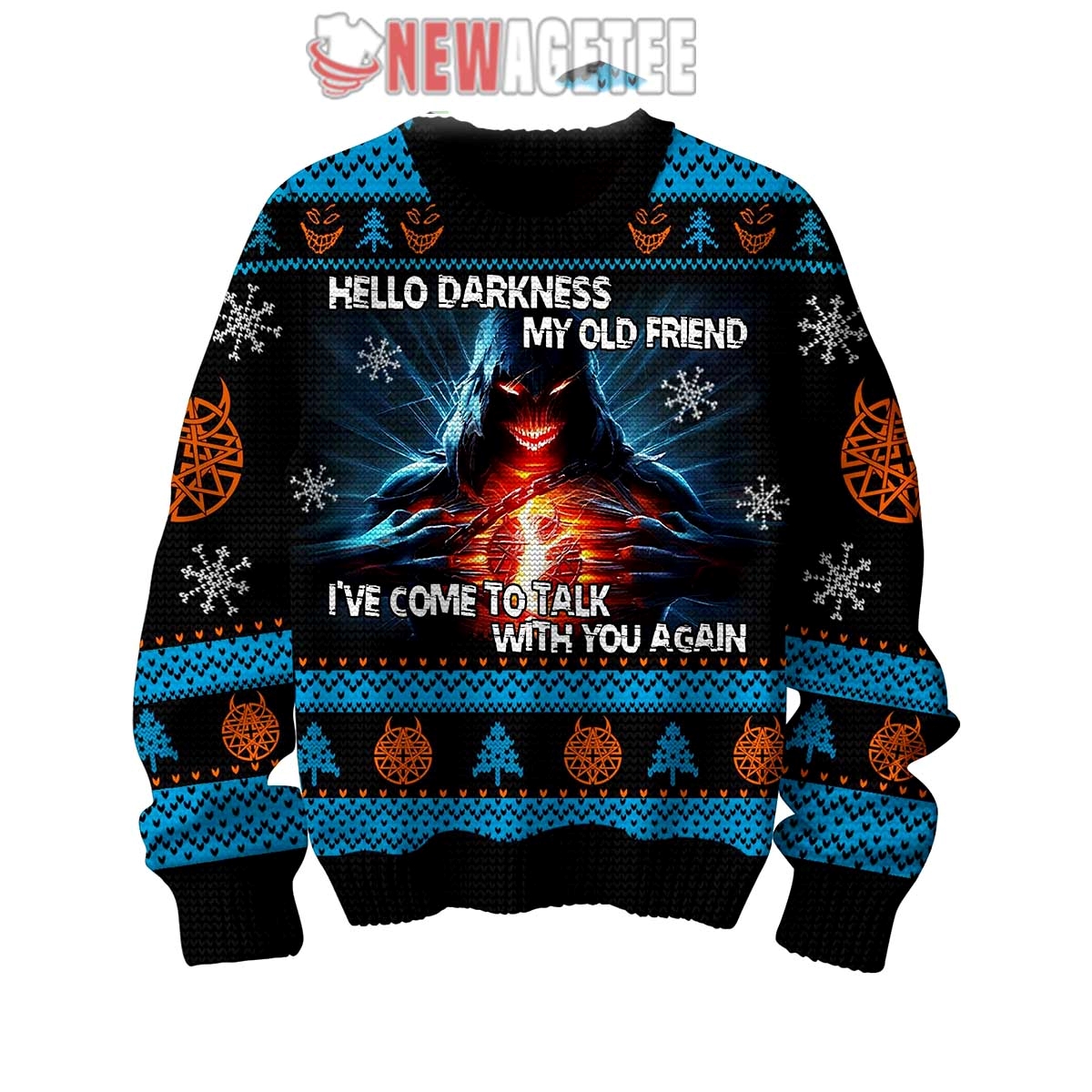 Disturbed Band Red Hell Ugly Christmas Sweater