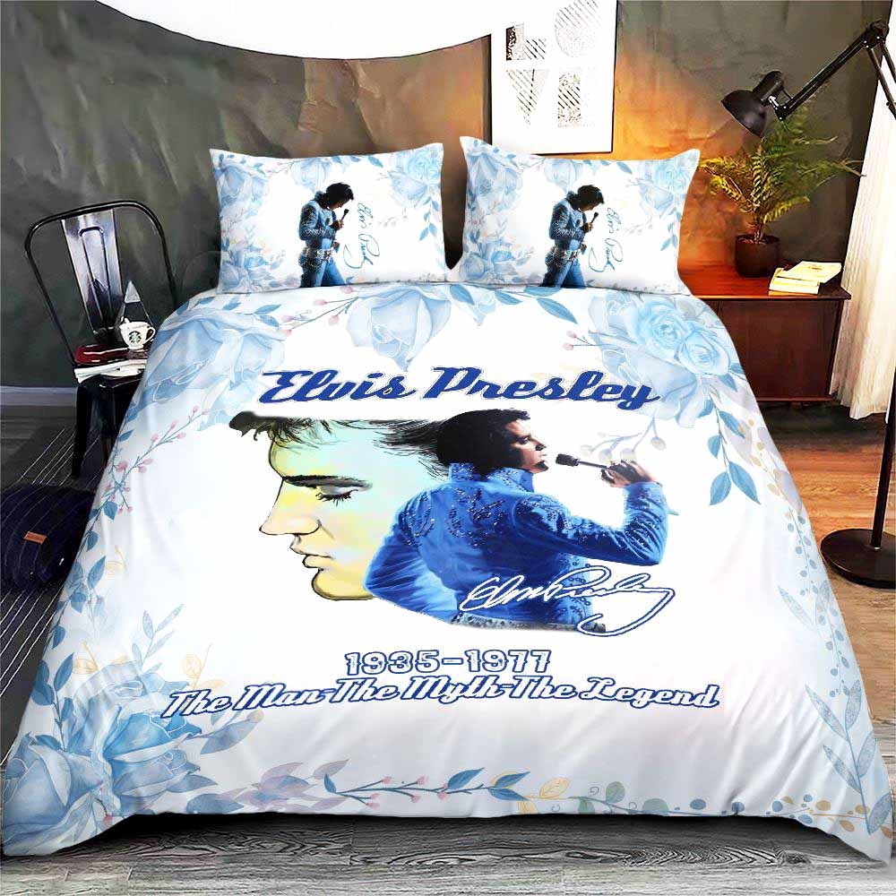 Elvis Presley Quote Do Something Worth Remembering Bed Sheets Duvet Cover Bedding Set