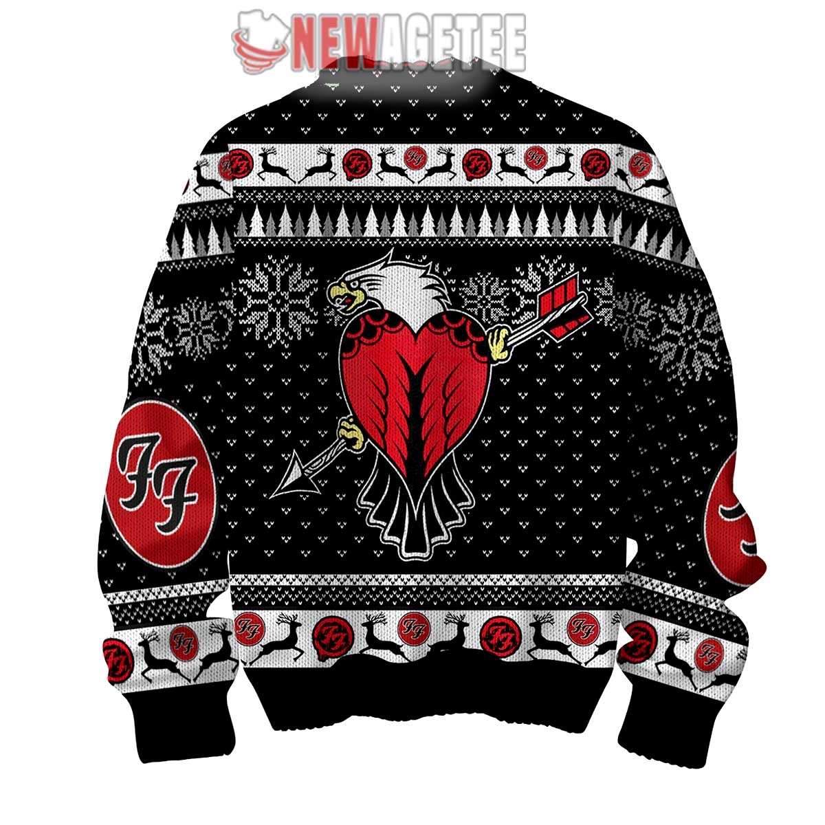 Foo Fighters Green Star Ugly Christmas Sweater