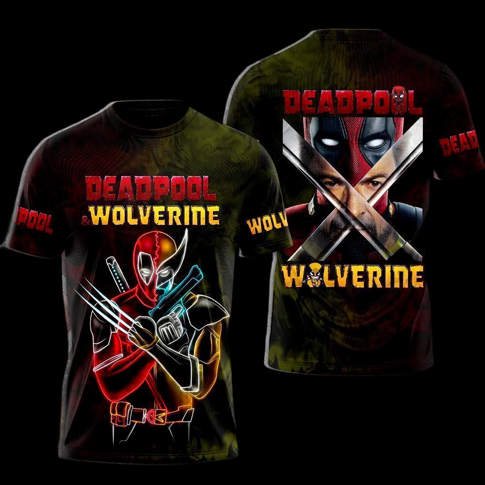 Funny Marvel Jesus Deadpool And Wolverine Marvel Studios New Aop Shirt