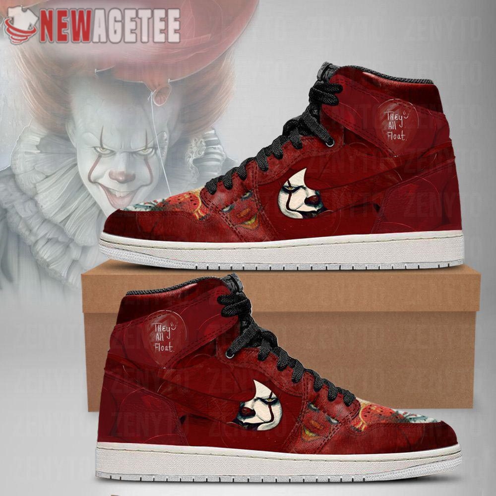 It Pennywise Face Air Jordan 1 Sneaker