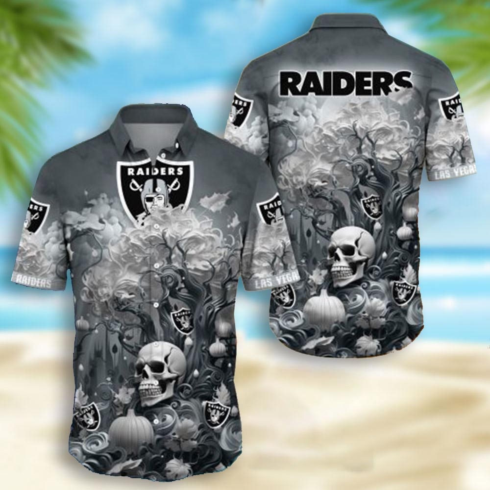 Los Angeles Chargers Skull Pumpkin Halloween Hawaiian Shirt