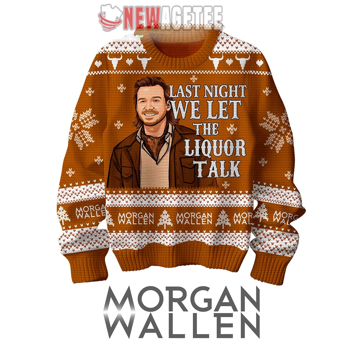 Morgan Wallen The Liquor Talk Ugly Christmas Sweater