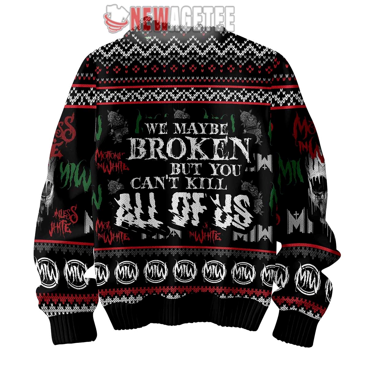 Motionless In White Open Your Mind Ugly Christmas Sweater