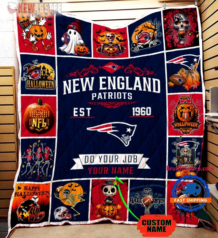 Minnesota Vikings Football Skeleton Pumpkin Skull Halloween Quilt Fleece Blanket