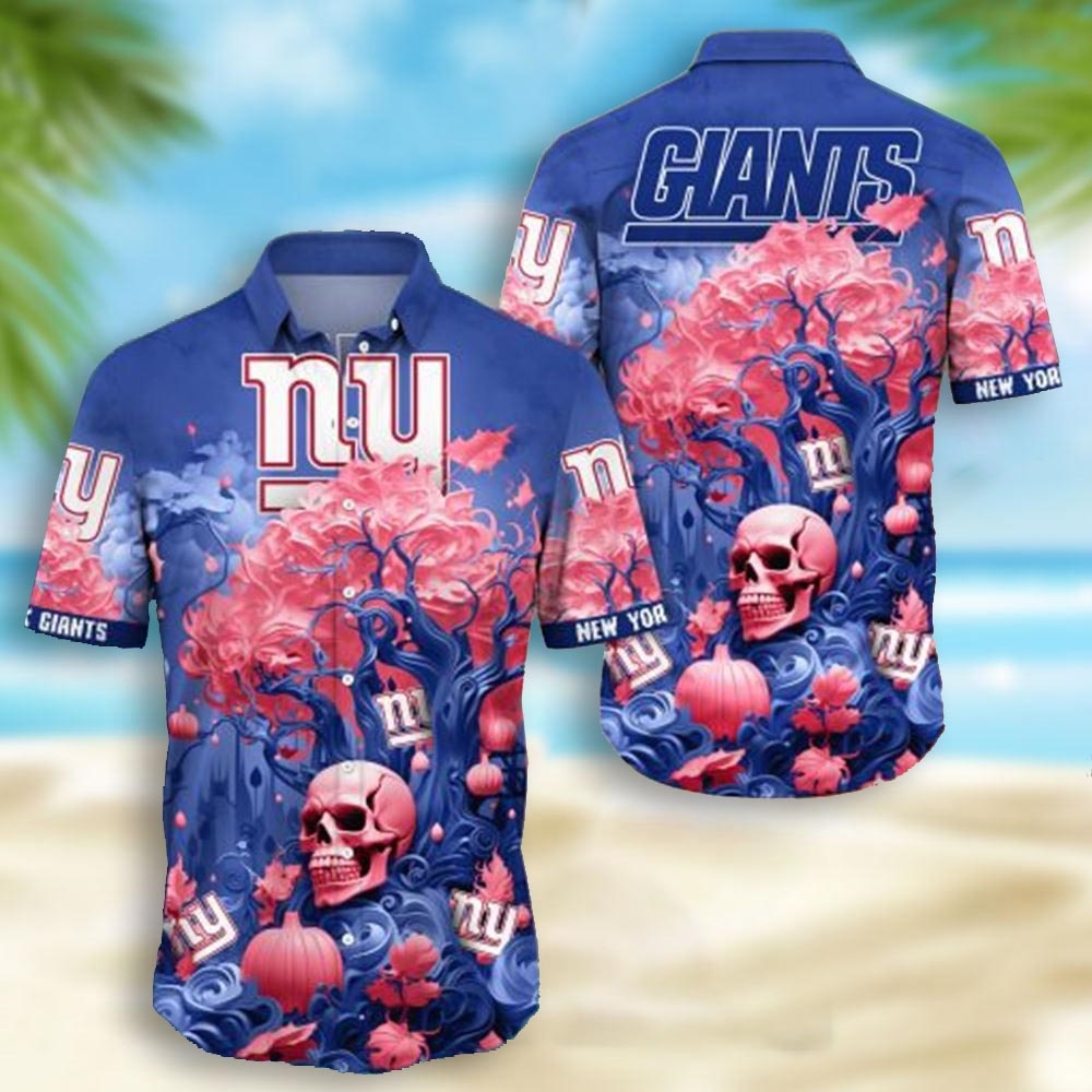 New Orleans Saints Skull Pumpkin Halloween Hawaiian Shirt