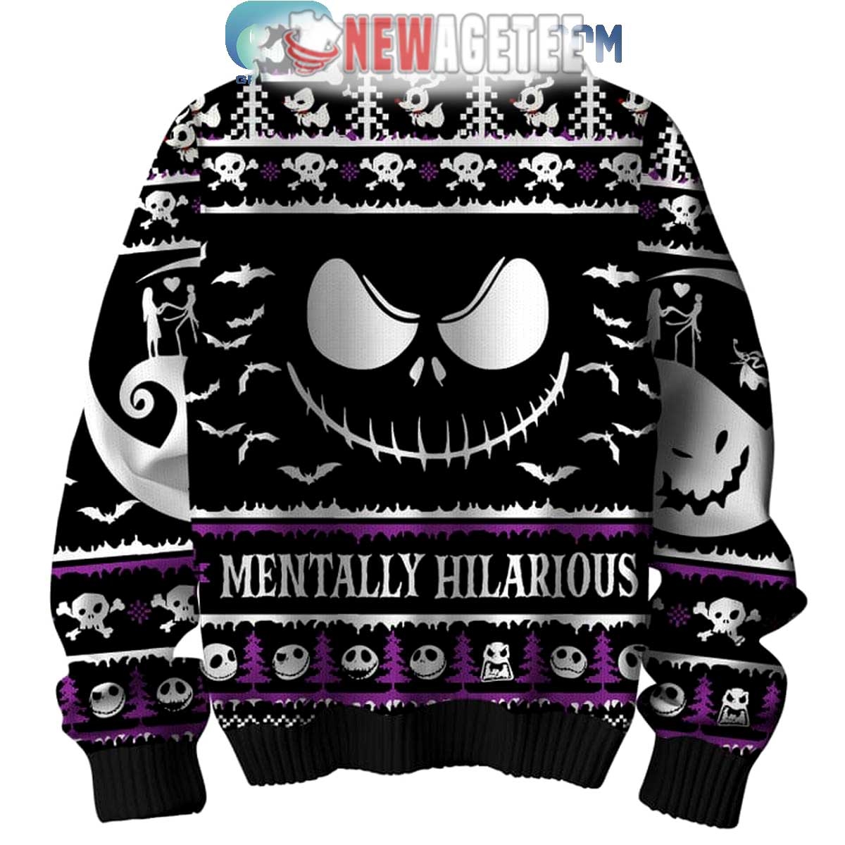 Nightmare Before Christmas Sarcasm Mentally Hilarious Ugly Christmas Sweater