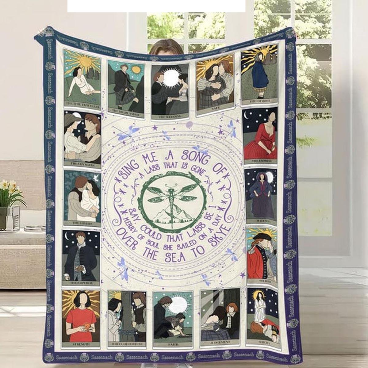 Outlander 10 Years 2014 2024 Thank You For The Memories Quilt Fleece Blanket