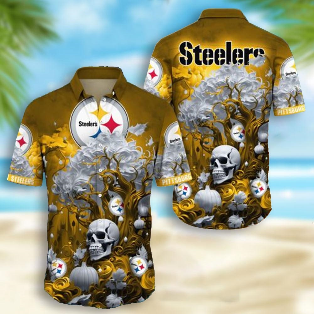 Philadelphia Eagles Skull Pumpkin Halloween Hawaiian Shirt