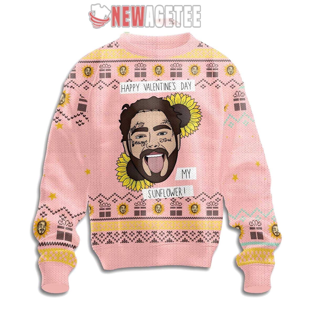 Post Malone Happy Valentine Ugly Christmas Sweater