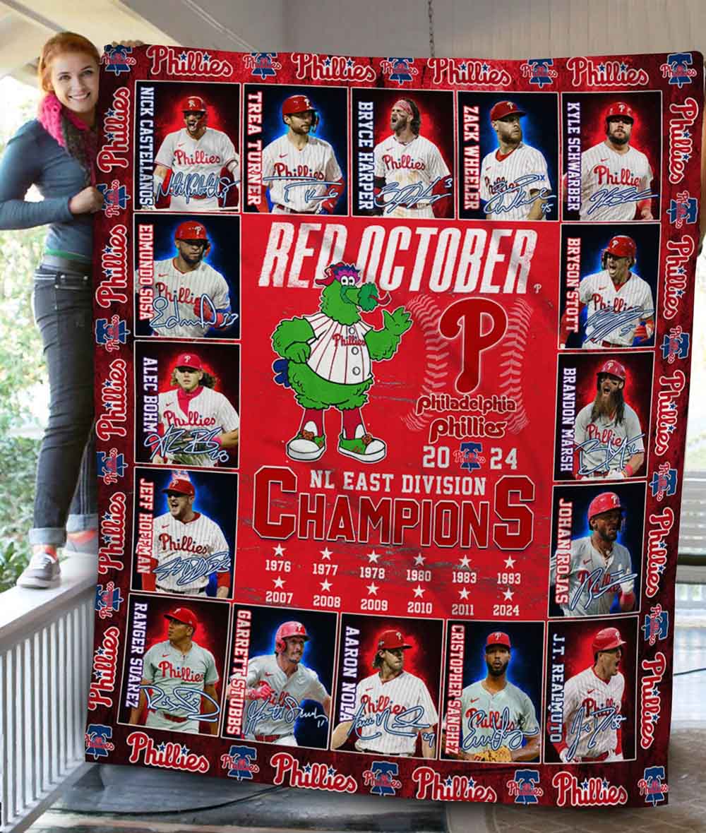 Philadelphia Phillies Champions 2024 Thank You For The Memories Quilt Fleece Blanket