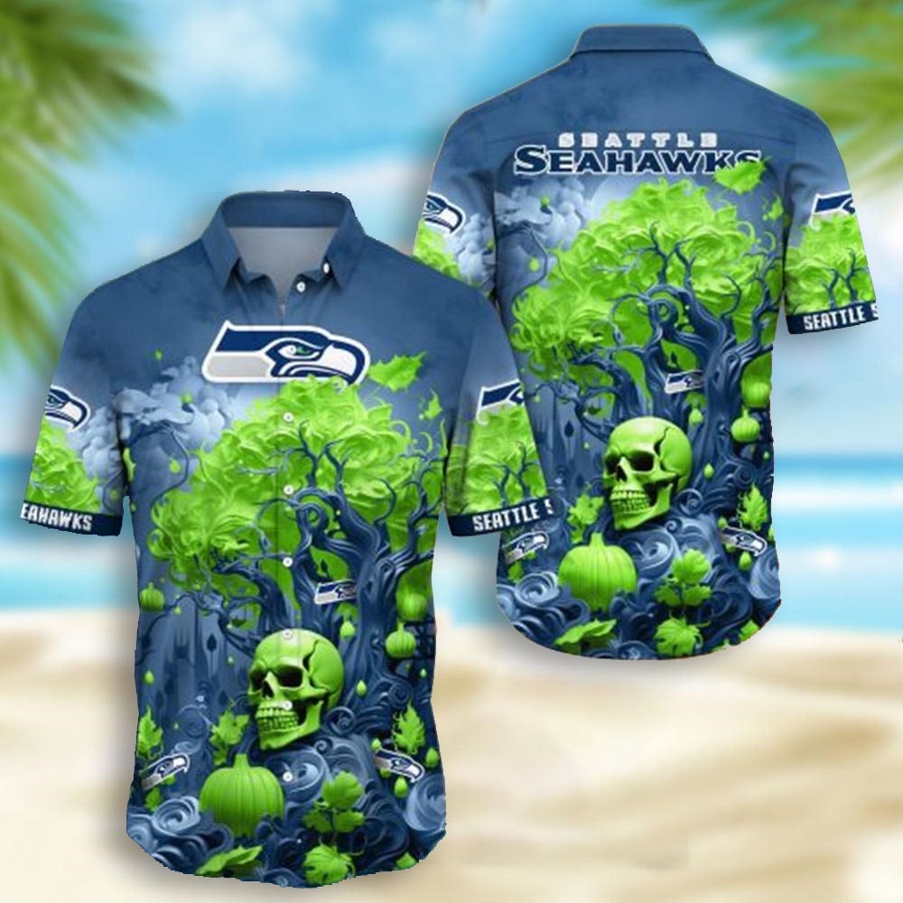 San Francisco 49ers Skull Pumpkin Halloween Hawaiian Shirt