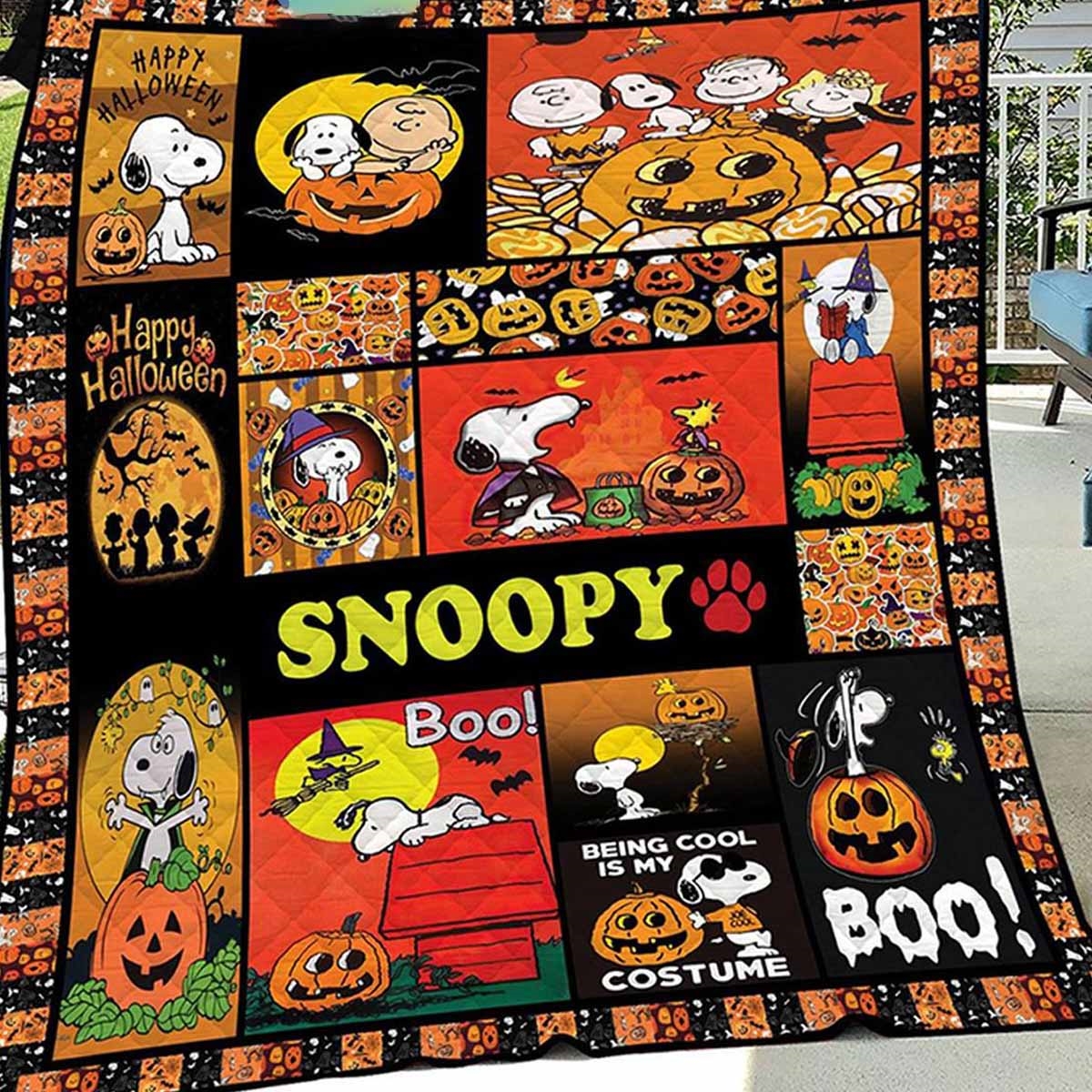 Snoopy Boo Hally Halloween 2024 Personalized Quilt Fleece Blanket