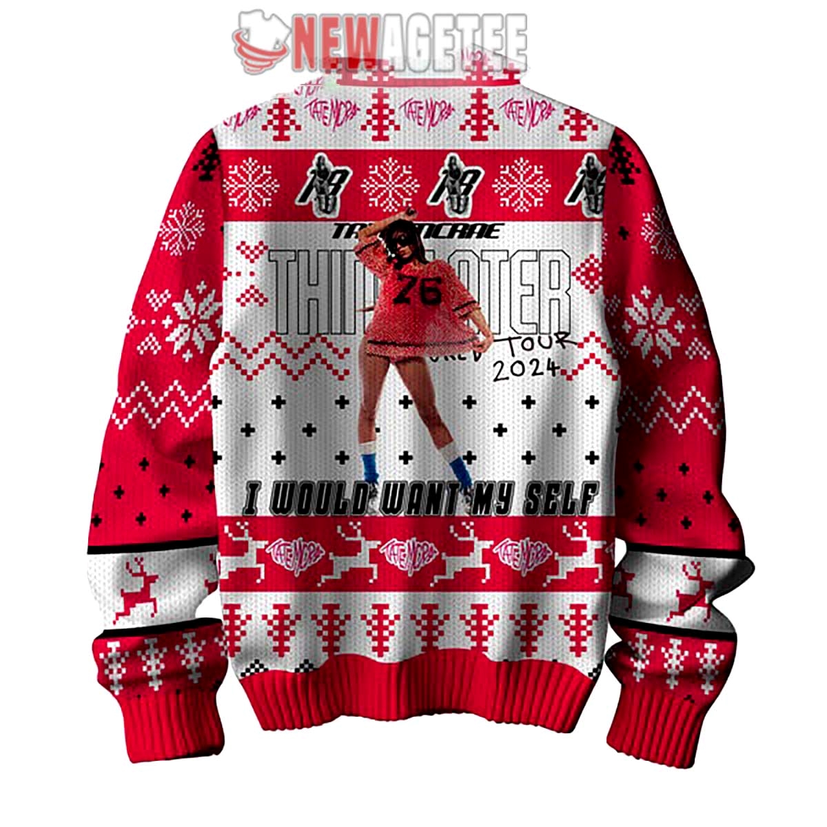 Tate Mcrae Think Later World Tour 2024 Ugly Christmas Sweater