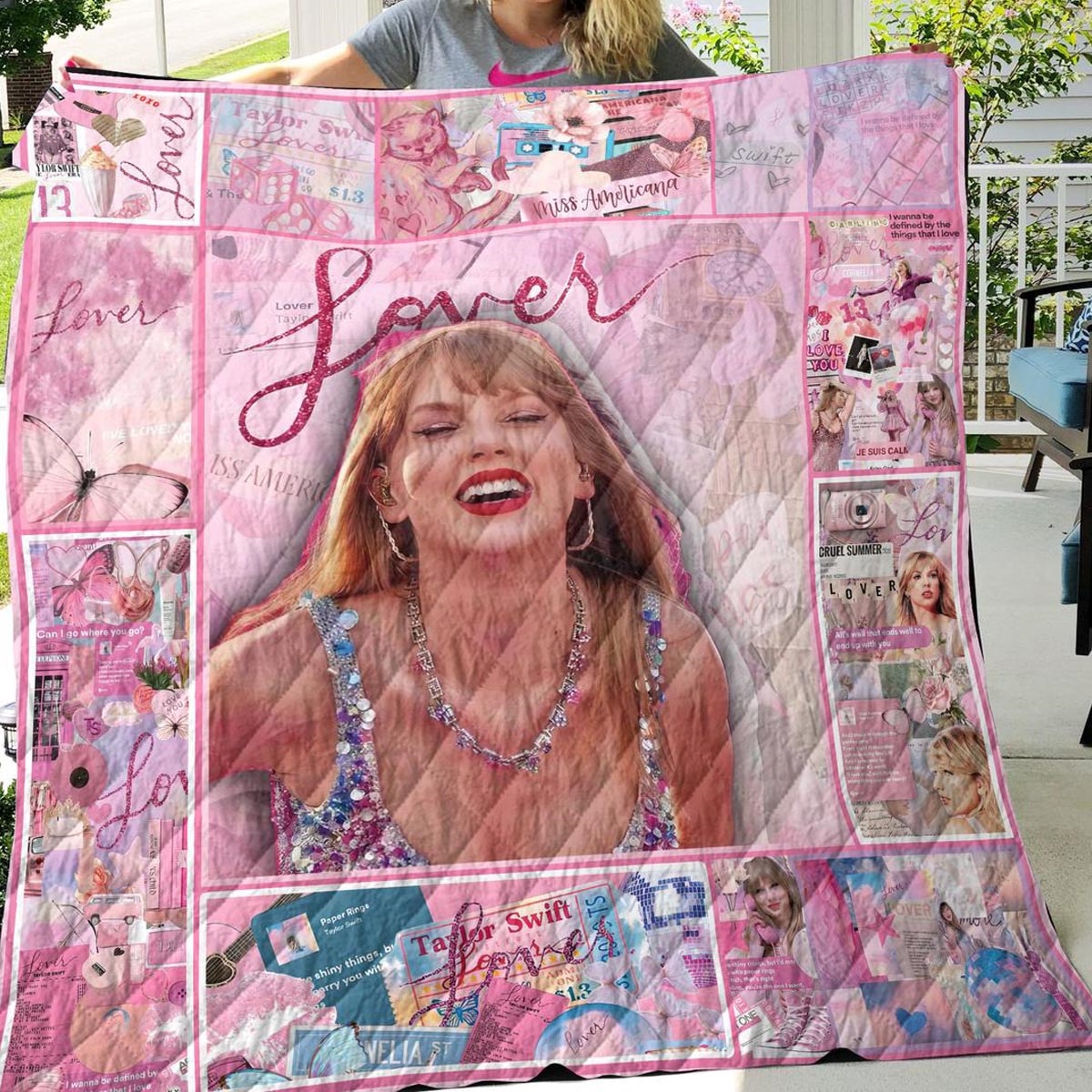 Taylor Swift Smaragda Version Swifties Quilt Fleece Blanket