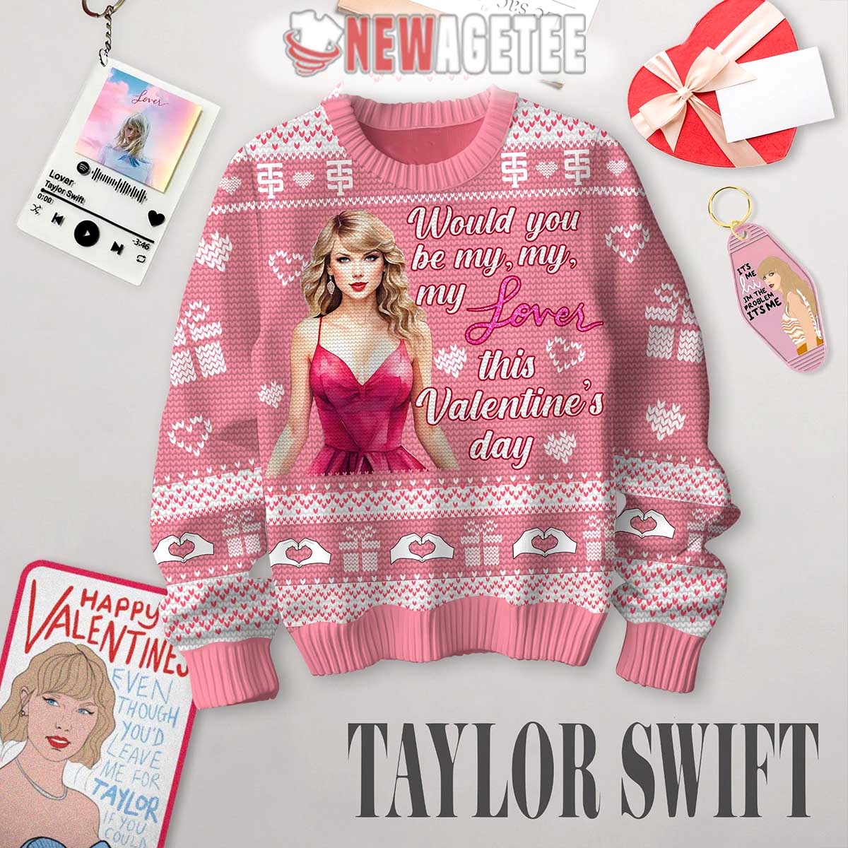 Taylor Swift My Love Valentines Day Ugly Christmas Sweater