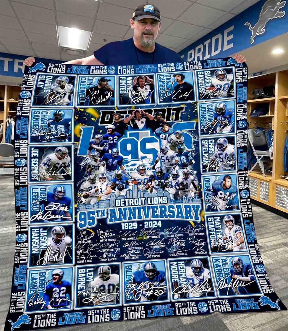 The Lions 95th Anniversary 1929-2024 Special Quilt Fleece Blanket