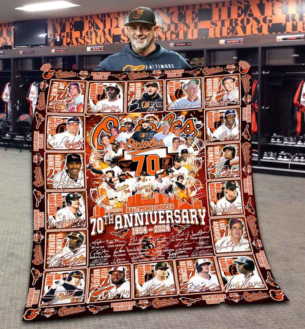 The Orioles 130th Anniversary 1894-2024 Special Quilt Fleece Blanket