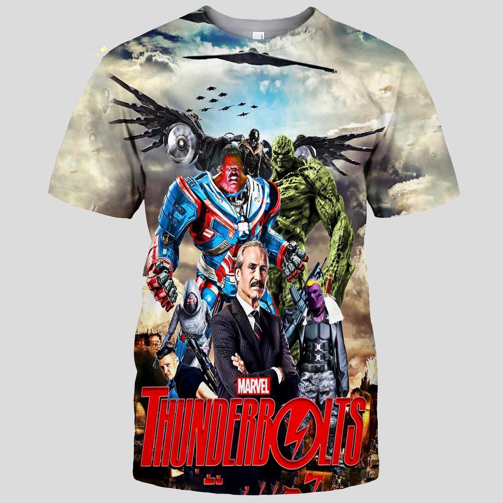 Thunderbolts Movie Poster 2025 Fan Art Aop T-shirt