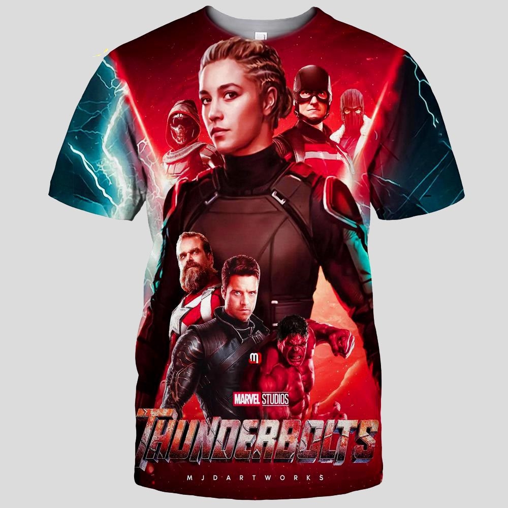 Thunderbolts Movie Poster 2025 Fan Art Aop T-shirt