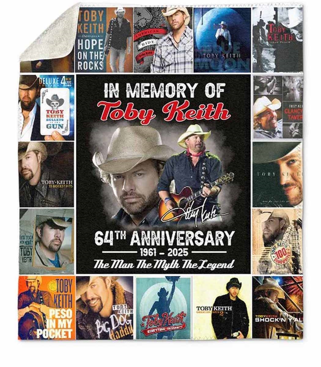 Toby Keith 1961-2025 The Man The Myth The Legend Quilt Fleece Blanket