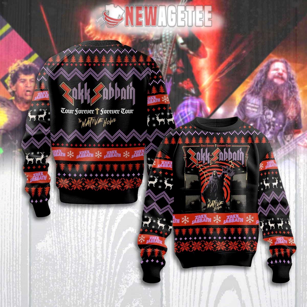 Zakk Sabbath The Native Howl Ugly Christmas Sweater