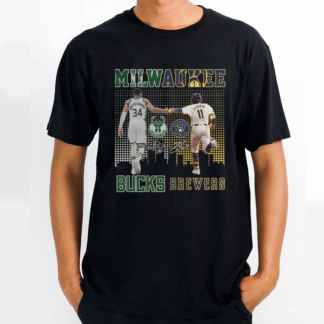 Milwaukee Bucks Antetokounmpo And Milwaukee Brewers Chourio 2024 Shirt