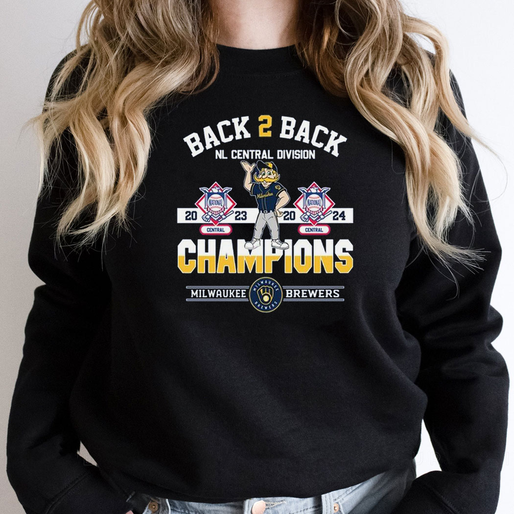 Milwaukee Brewers Back 2 Back Nl Central Division Champions 2024 Shirt