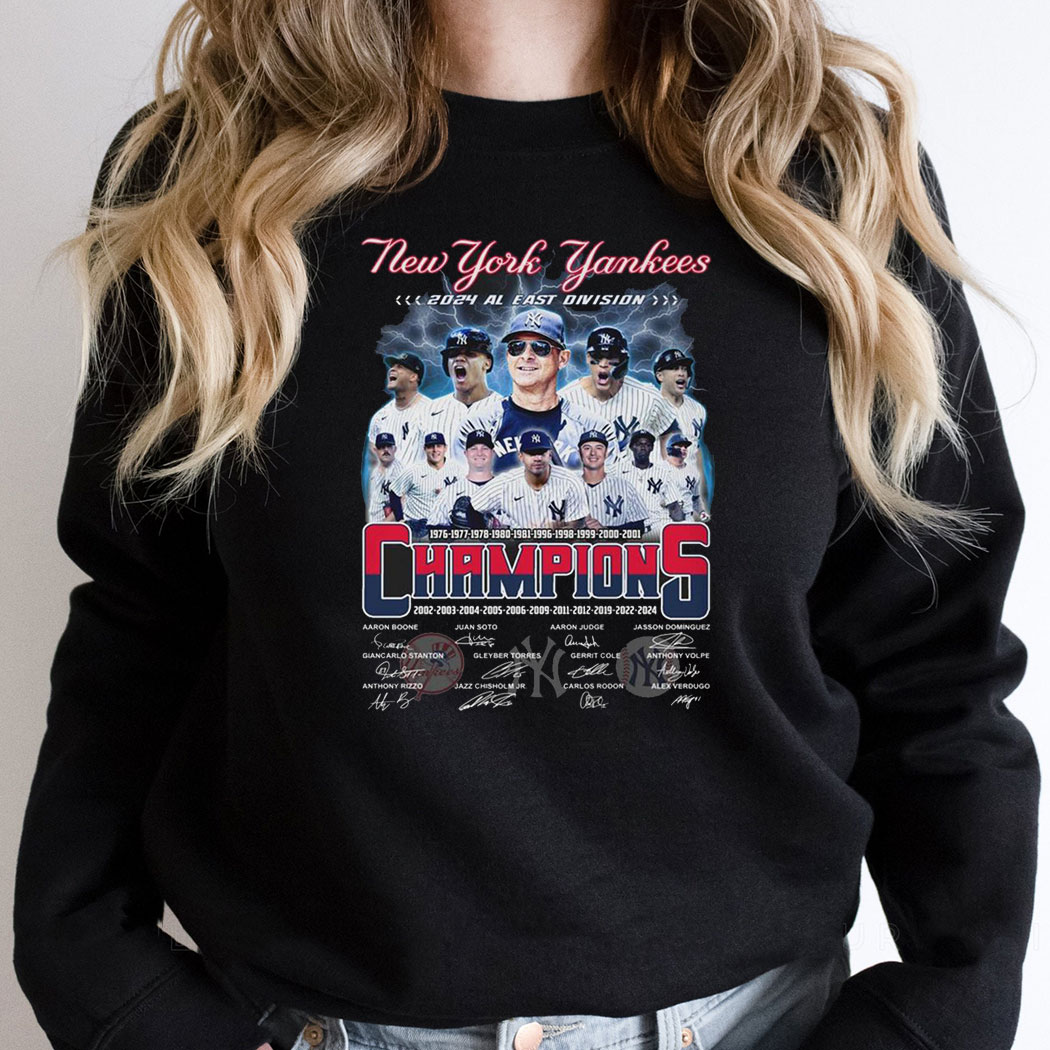 New York Yankees 2024 October Ready Al East Division Champions Shirt