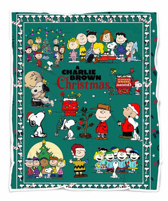 Charlie Brown Tree Farm Quilt Fleece Blanket