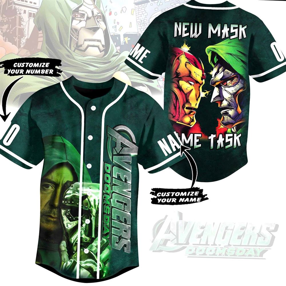 Avengers Doomsday New Mask Same Task Custom Baseball Jersey