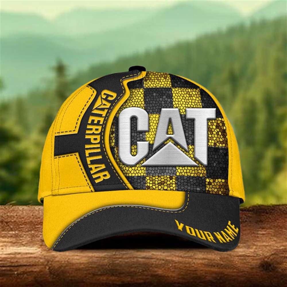 Caterpillar Truck Personalized Name Classic Cap