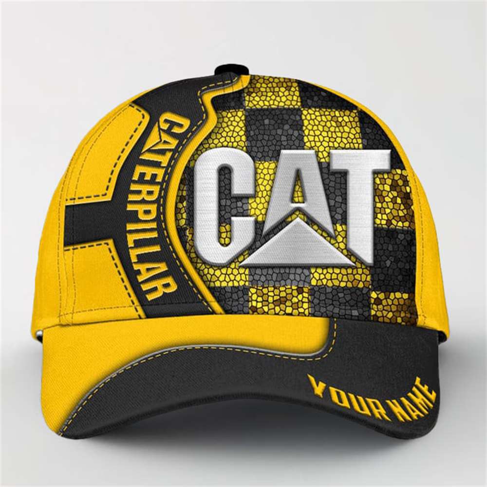 Caterpillar Truck Personalized Name Classic Cap