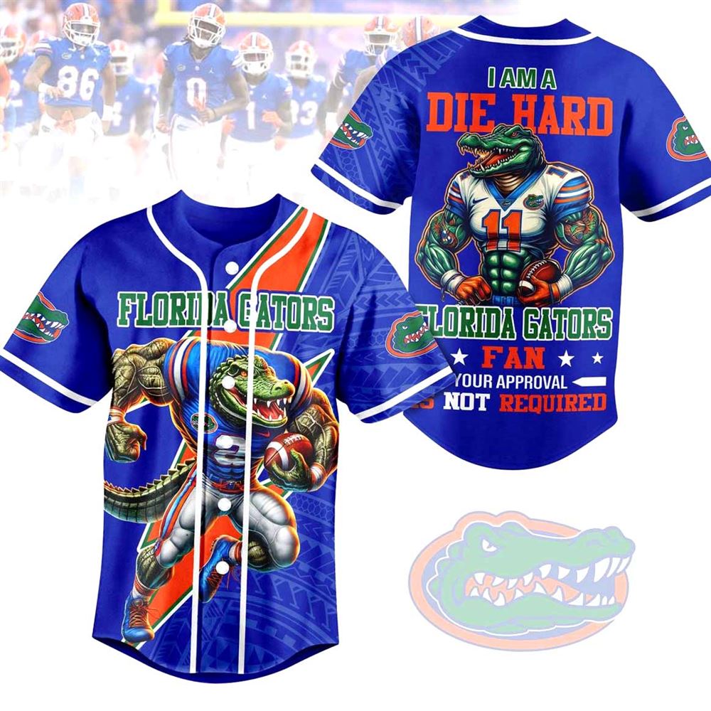 Florida Gators Fear The Chomp Custom Baseball Jersey